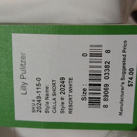 Lilly Pulitzer The Calla White Linen Resort Shorts - Picture 9 of 9